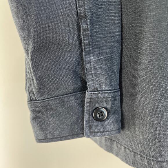 Taylor Stitch The Shop Shirt Boss Duck Coal Black Canvas Shacket - Picture 7 of 11